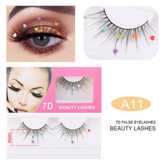 Heart Glitter Small Flower Sequin False Eyelashes