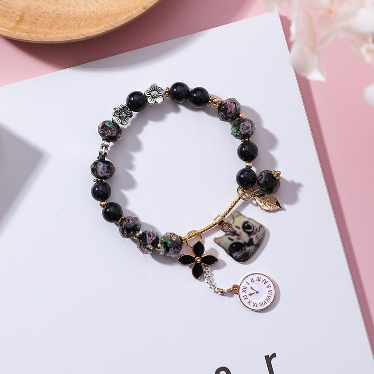 Cute Cat Colored Glaze Bracelet