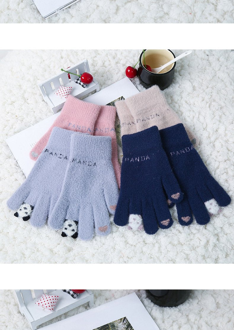 Cartoon Touch Screen Split Finger Gloves