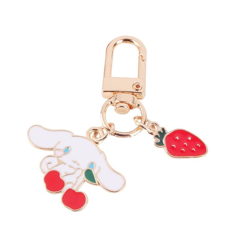 Big Ear Rabbit Love Strawberry keychain