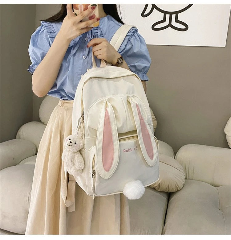 Funny Character Bunny Ears Backpack