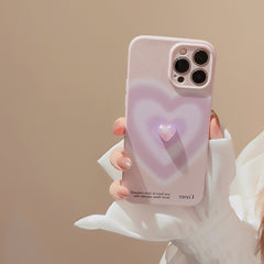 Gradient Electroplating Love Phone Case