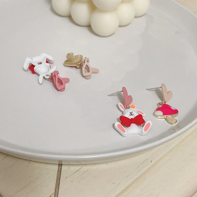 Cute Mushroom Bunny Earrings