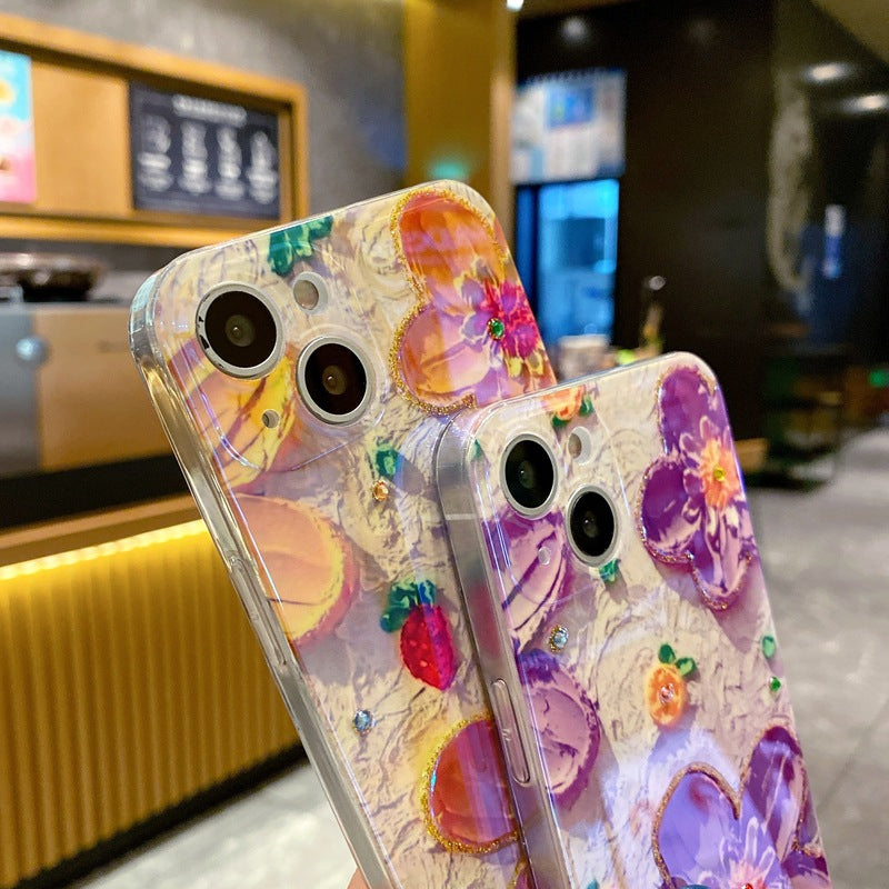 Oil Painting Floral Glossy Phone Case