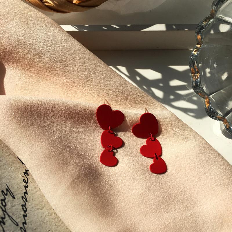 Red Love Bow Earrings