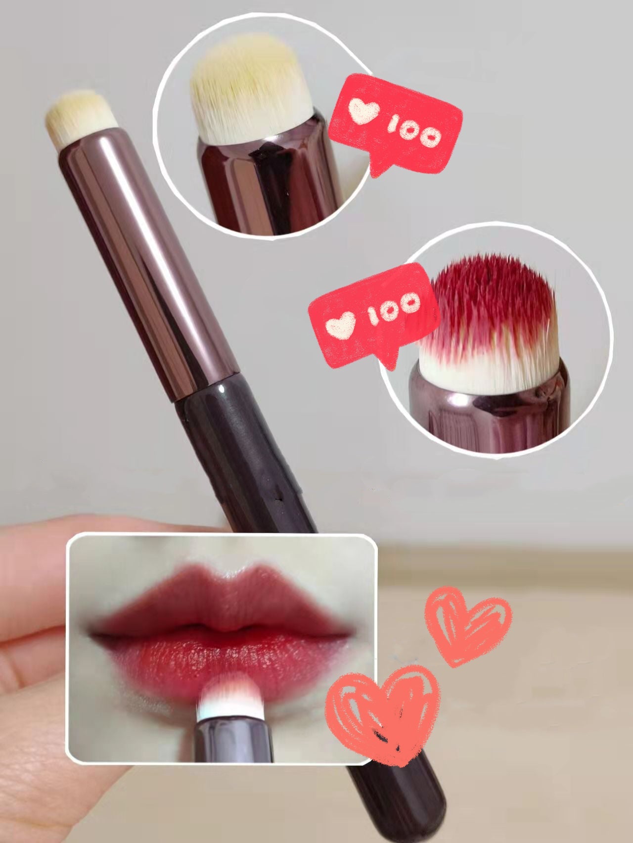 Portable Multi-Purpose Lip Brush