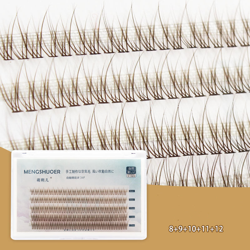 Caramel Brown Fishtail False Eyelashes Set