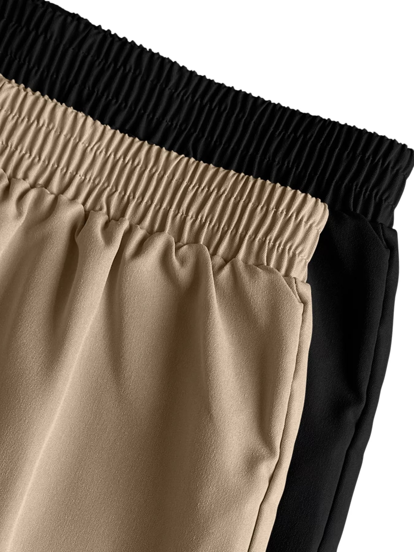2 Piece Elastic Waist Cargo Pants