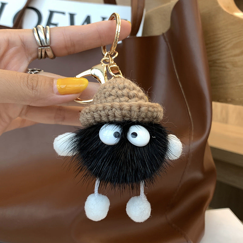 Fluffy Elf Ball Bag Keychain