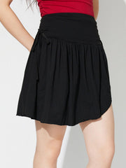 Side Tie-Mini Skirt