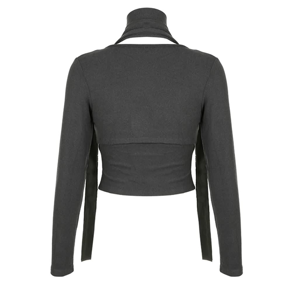 Fairy Grunge Halter Long Sleeve Top Set