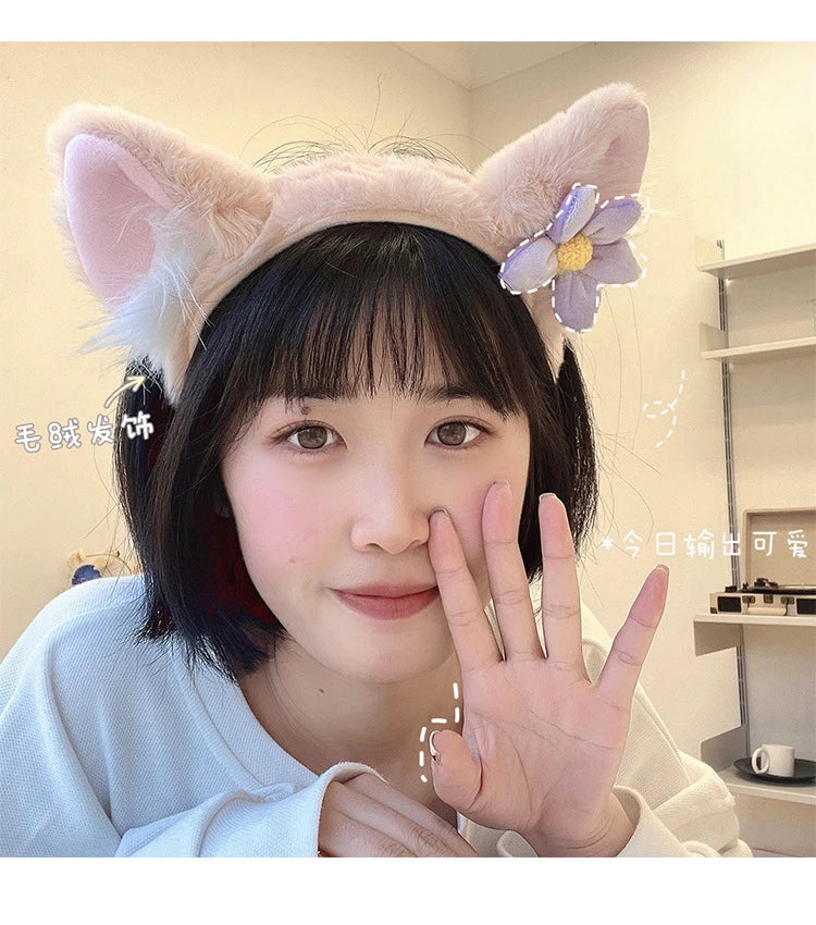 Cute Fox Ear Plush Headband