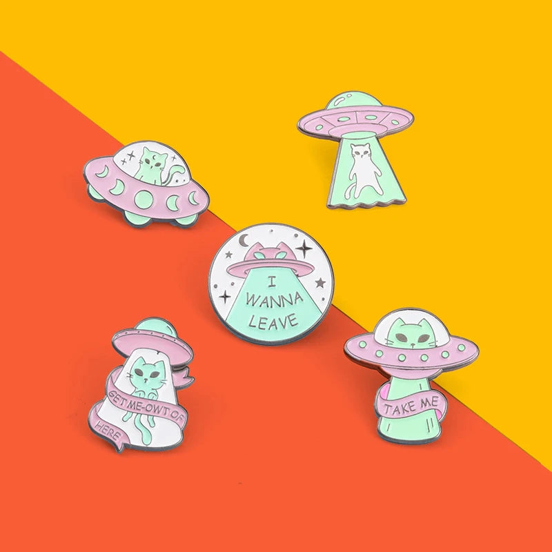 Creative Spaceship Pins