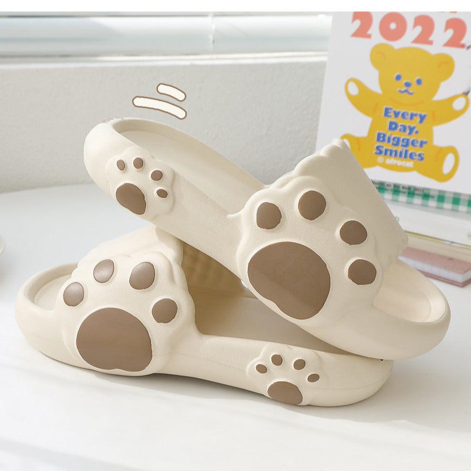 Cute Bear Claw Couple Slippers