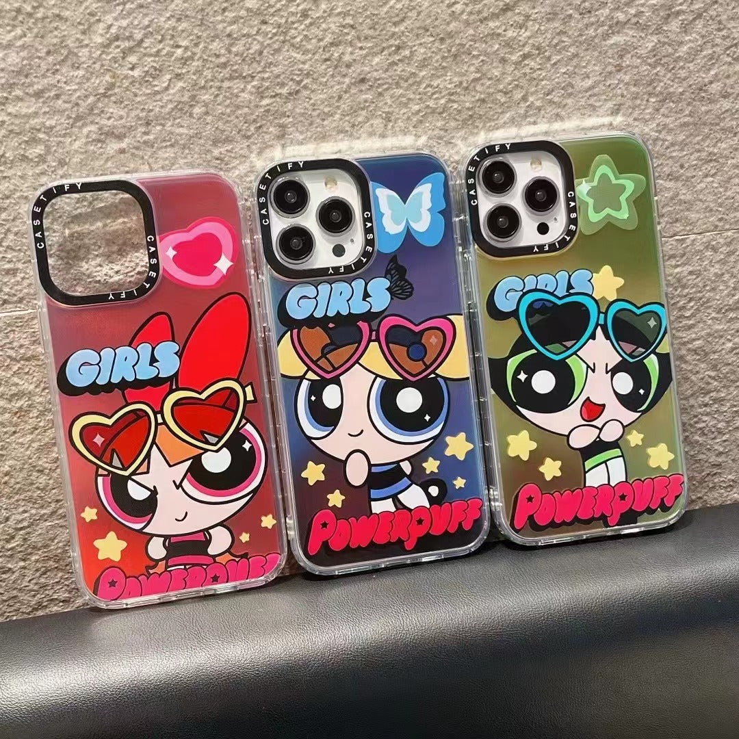 Cartoon Girl Laser Phone Case