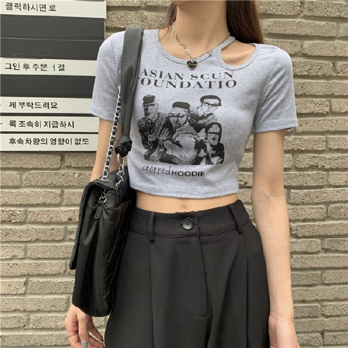 Vintage Cutout Cool Girl Tee