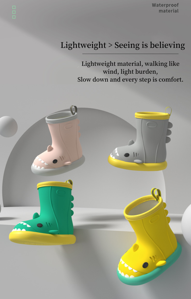 Kawaii Cartoon Shark Non-Slip Rain Boots