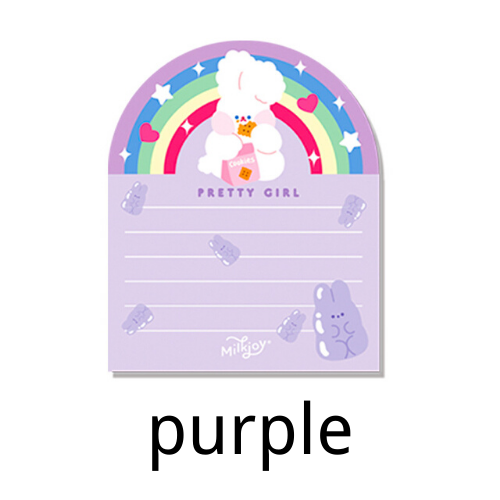 Fluffy Rainbow Cute Rabbit Memo Pad