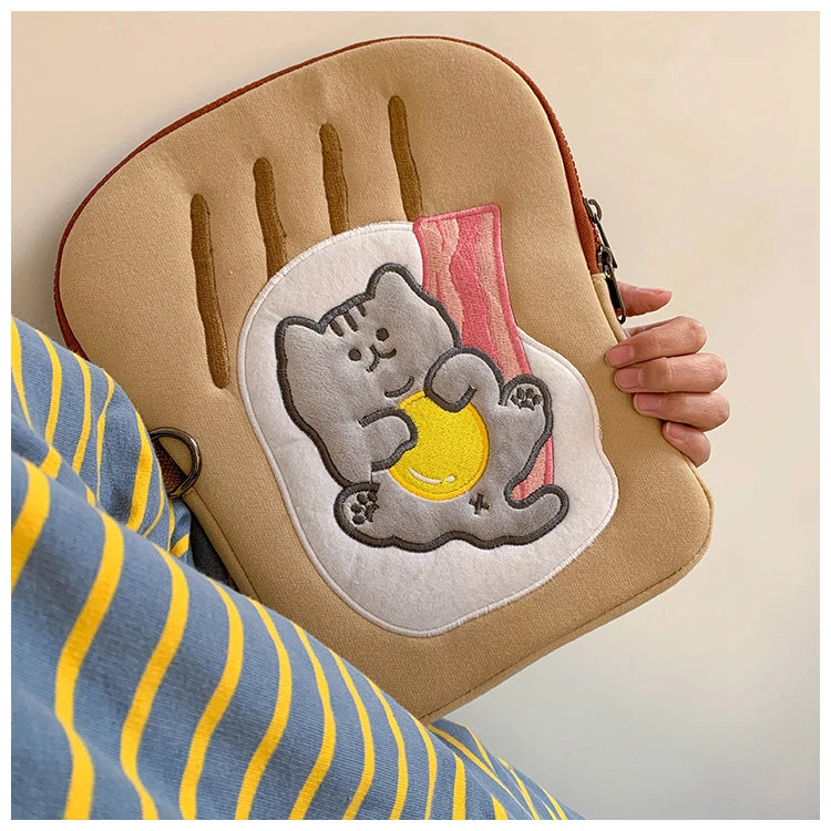 Toast Cat Ipad Laptop Bag