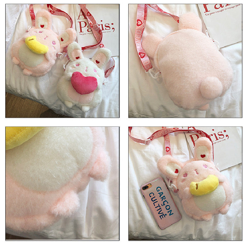 Sweetheart Plush Bunny Shoulder Bag