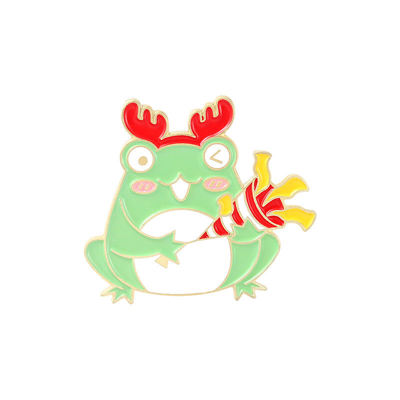 Cute Frog Christmas Series Pins