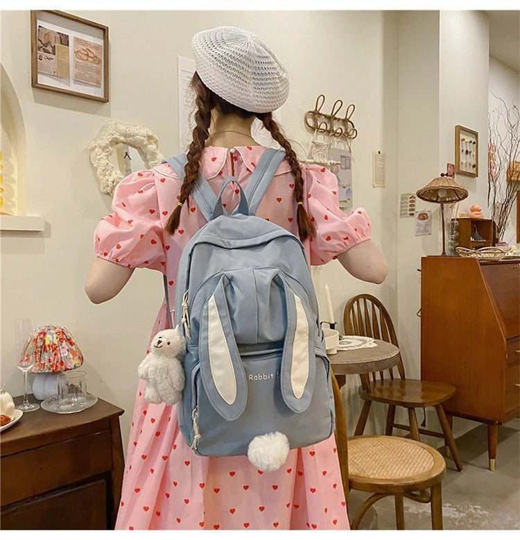 Funny Character Bunny Ears Backpack