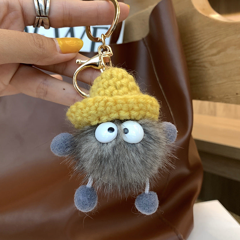 Fluffy Elf Ball Bag Keychain