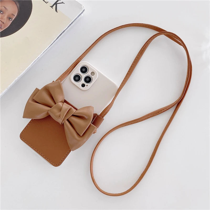 Bowknot Card Case Phone Case