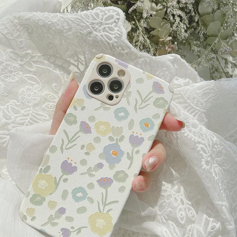 Flowers Oil Painting Cute Phone Cases for iPhone 14, 13, 11, 12 Pro Max, Xr, Xs Max, 8 Plus