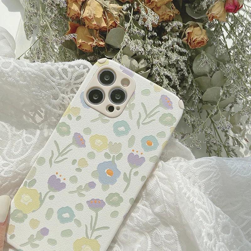 Flowers Oil Painting Cute Phone Cases for iPhone 14, 13, 11, 12 Pro Max, Xr, Xs Max, 8 Plus