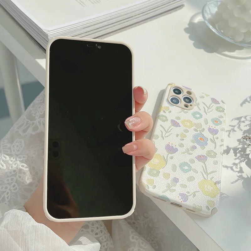 Flowers Oil Painting Cute Phone Cases for iPhone 14, 13, 11, 12 Pro Max, Xr, Xs Max, 8 Plus