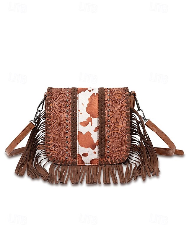Shoulder Bag Multi-Pocket Faux Leather Crossbody