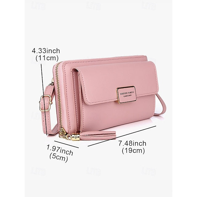 Wristlet Bag Crossbody Leather PU  Mobile Phone