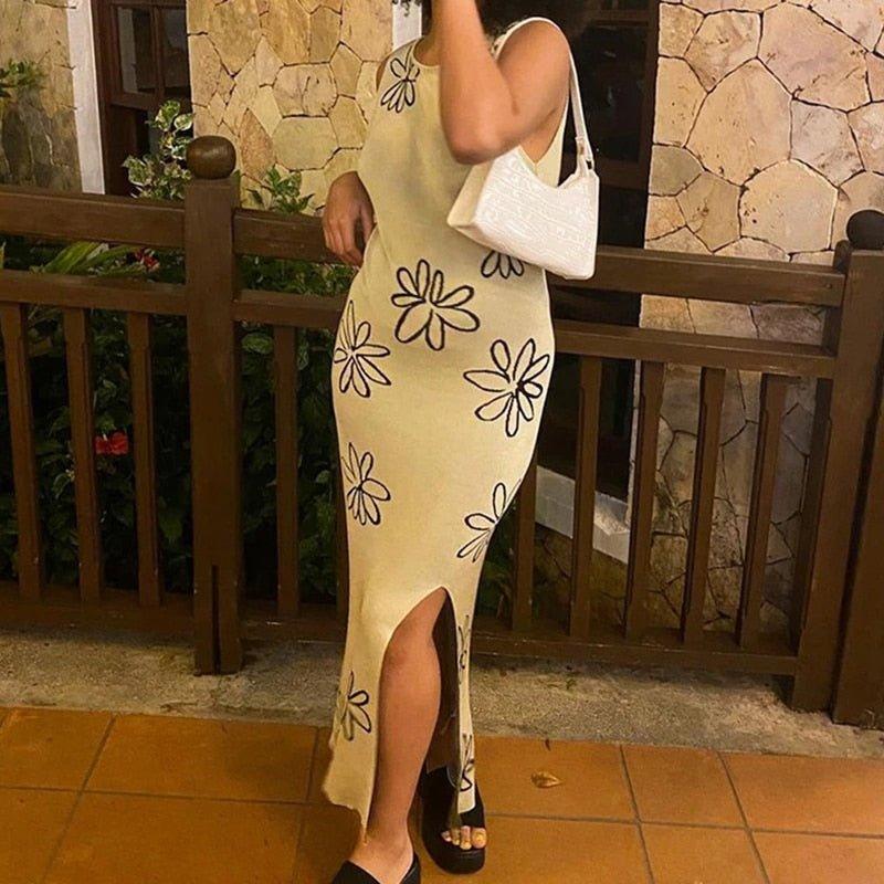 Gemma Backless Halter Dress