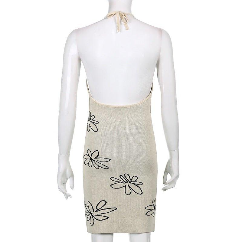 Gemma Backless Halter Dress
