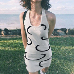 Gemma Backless Halter Dress