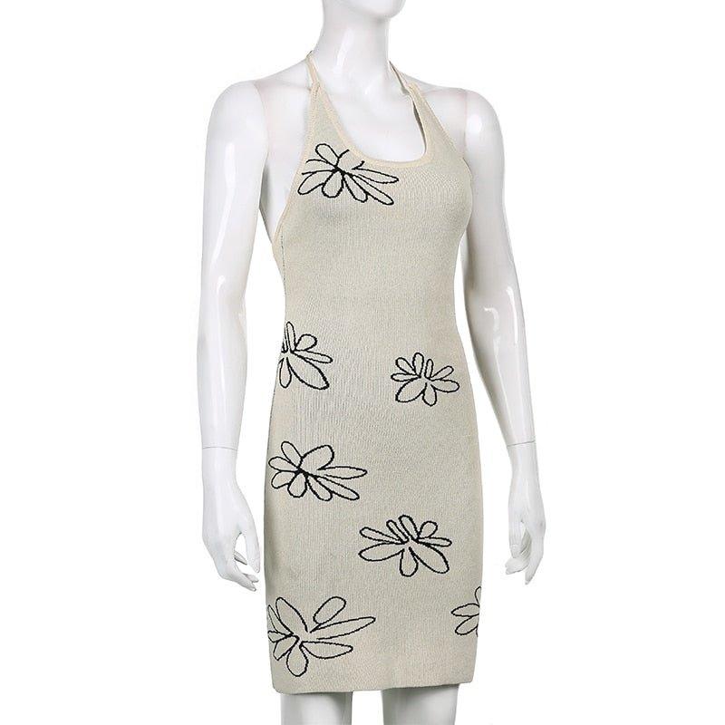 Gemma Backless Halter Dress
