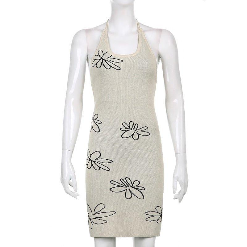 Gemma Backless Halter Dress