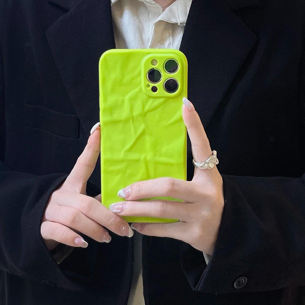 Get a Green Matte Cute Phone Case for iPhone 15, 14, 13, 12 Pro Max, 11 Pro Max, XR, XS, X, 8 Plus, and 7 with a Built-in Lens Cover