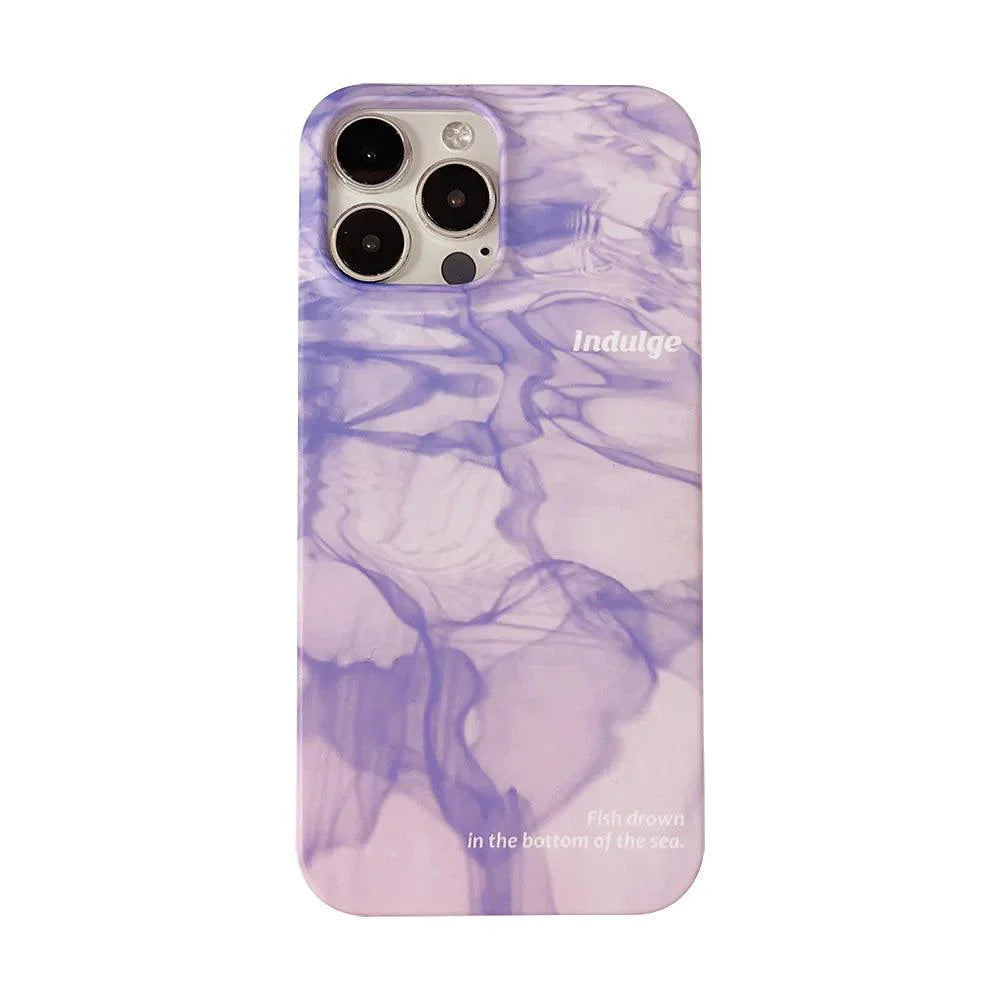 Glossy Cute Water Ripple Art Phone Case for iPhone 14, 13, 12, 11, Pro Max, XR, XS Max, 7, 8, and 14 Plus