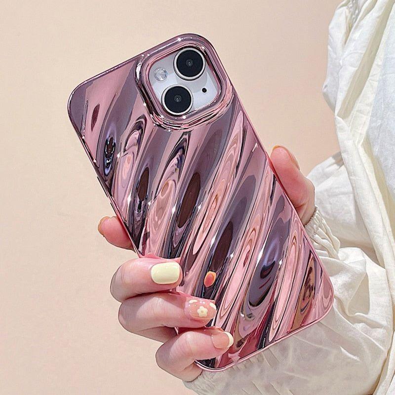 Glossy Silk Texture Pattern - Cute Phone Cases for iPhone 14, 13, 11, 12 Pro Max, 14 Pro, and 14 Plus