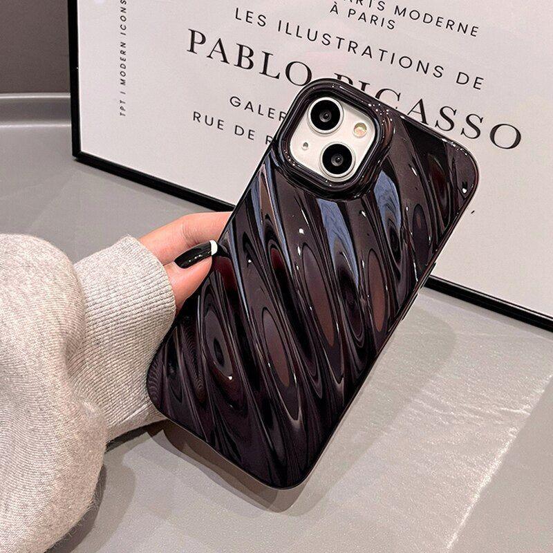 Glossy Silk Texture Pattern - Cute Phone Cases for iPhone 14, 13, 11, 12 Pro Max, 14 Pro, and 14 Plus