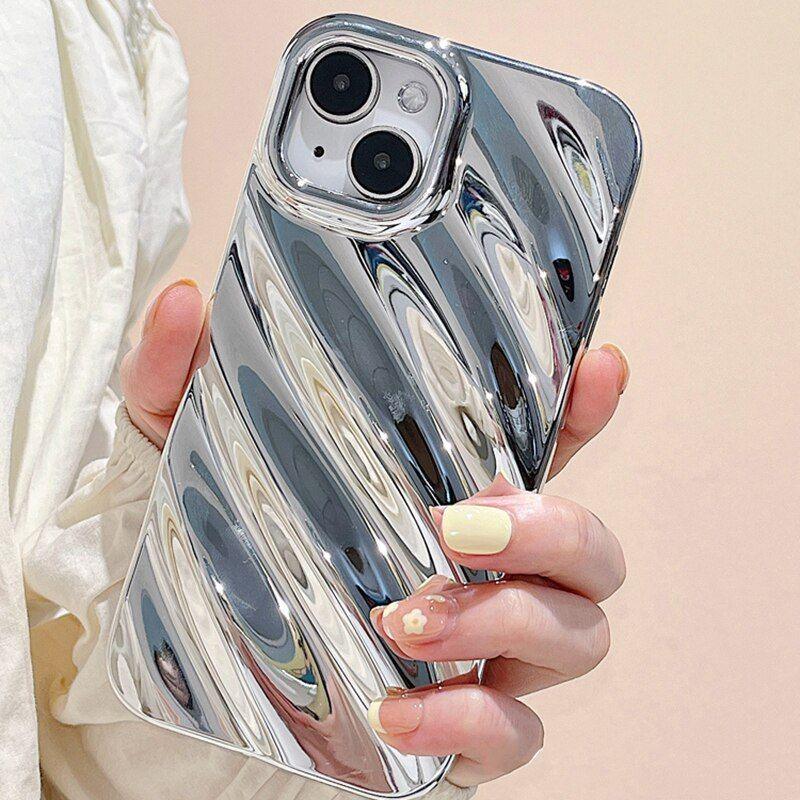 Glossy Silk Texture Pattern - Cute Phone Cases for iPhone 14, 13, 11, 12 Pro Max, 14 Pro, and 14 Plus