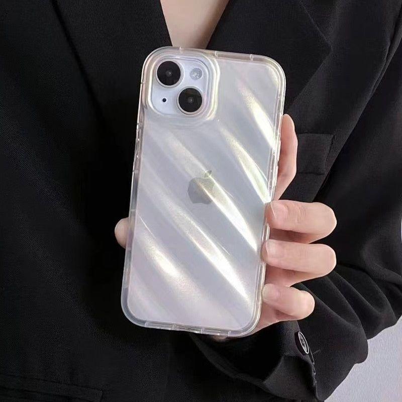 Glossy Silk Texture Pattern - Cute Phone Cases for iPhone 14, 13, 11, 12 Pro Max, 14 Pro, and 14 Plus