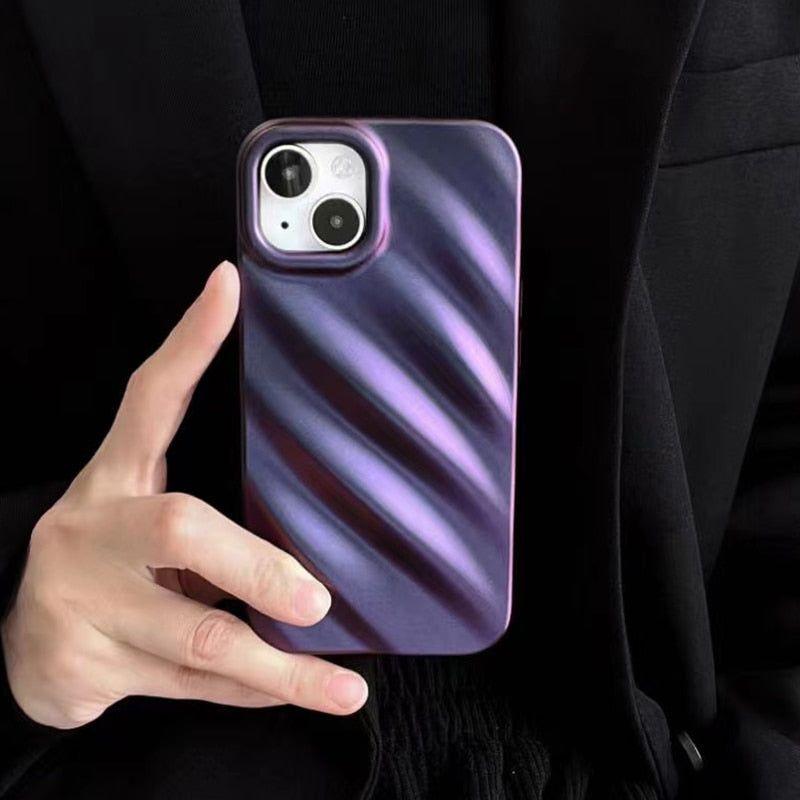 Glossy Silk Texture Pattern - Cute Phone Cases for iPhone 14, 13, 11, 12 Pro Max, 14 Pro, and 14 Plus