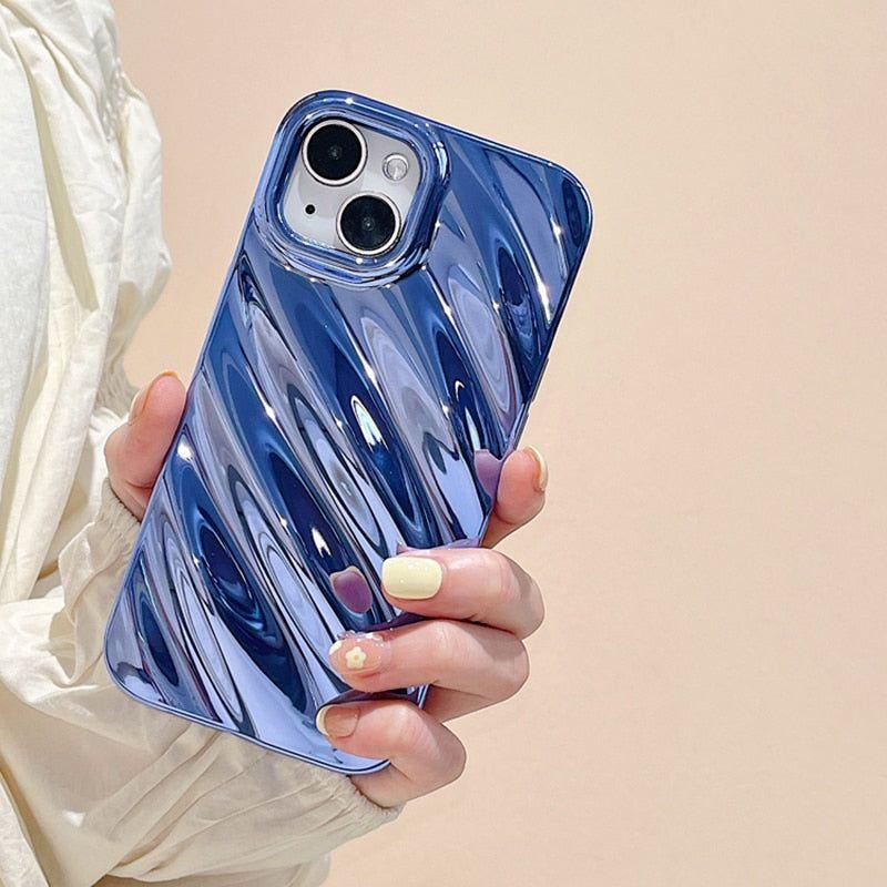 Glossy Silk Texture Pattern - Cute Phone Cases for iPhone 14, 13, 11, 12 Pro Max, 14 Pro, and 14 Plus