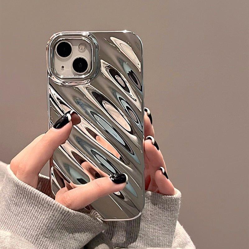 Glossy Silk Texture Pattern - Cute Phone Cases for iPhone 14, 13, 11, 12 Pro Max, 14 Pro, and 14 Plus