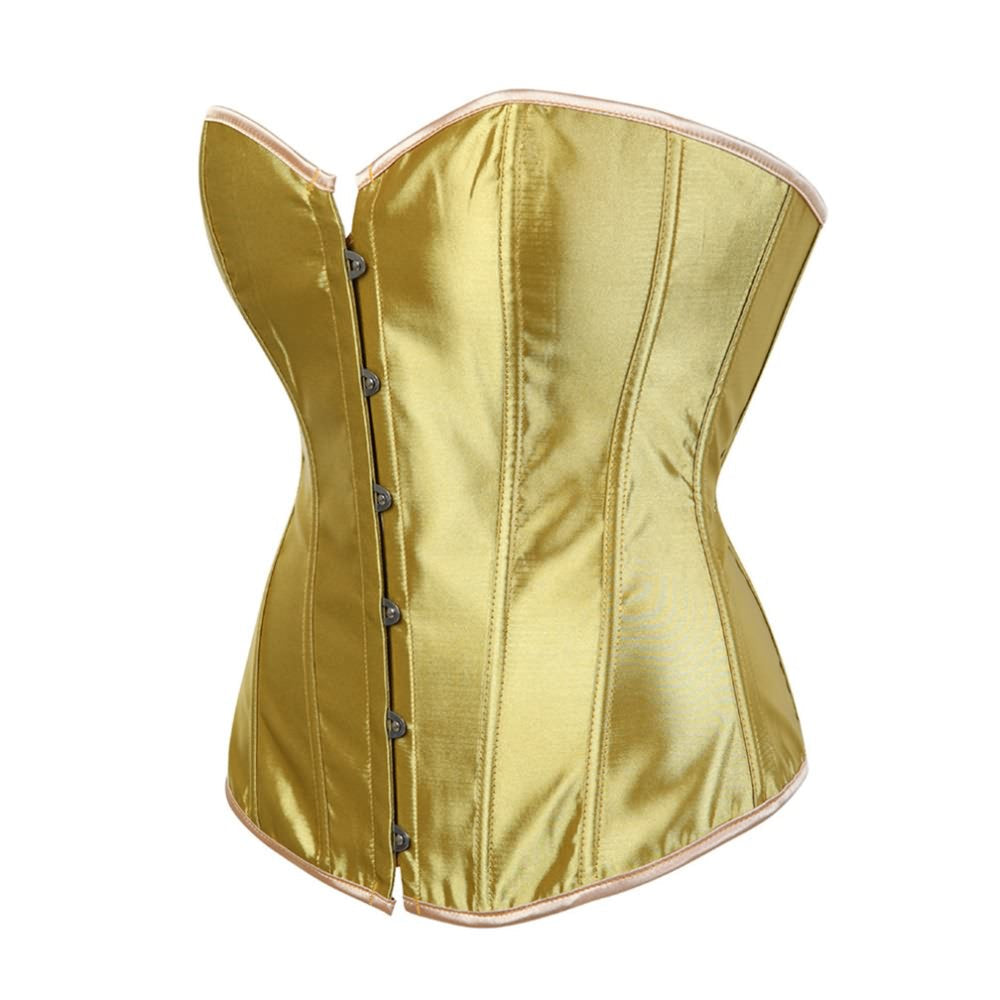 Gold Gothic Hourglass Overbust Corset