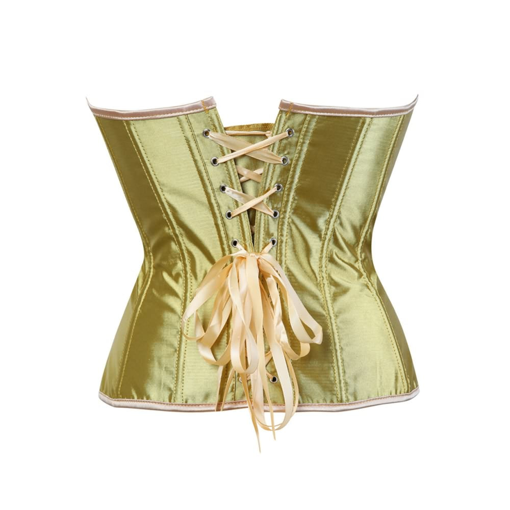 Gold Gothic Hourglass Overbust Corset