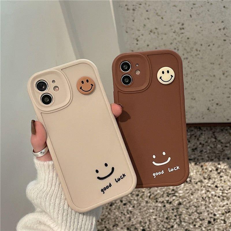 Good Luck Smiley Cute Phone Case For iPhone 11 13 12 Pro Max XS XR X